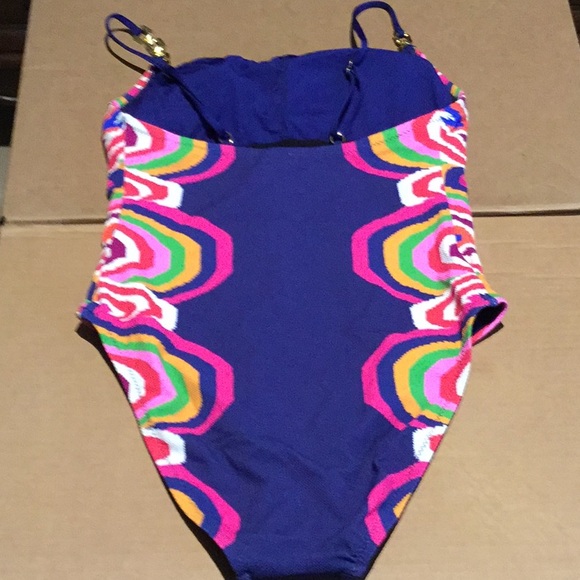 TRINA TURK 10  RAINBOW SWIRL ONE PIECE - Picture 13 of 14